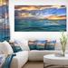 Design Art Exotic Tropical Beach at Sunset Photographic Print on Wrapped Canvas in Blue/Orange | 28 H x 60 W x 1 D in | Wayfair PT10889-60-28