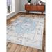 Blue/White 72 x 0.27 in Area Rug - Bungalow Rose Crayton Ivory/Blue Area Rug Polyester | 72 W x 0.27 D in | Wayfair