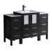 Ebern Designs Jolie 48" Free-Standing Single Sink Bathroom Vanity Set Wood/Ceramic in Brown/Gray | 33.75 H x 48 W x 18.125 D in | Wayfair