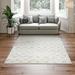 Gray/White 94 x 1.81 in Area Rug - Union Rustic Becton Snow Ivory/Brown Area Rug Polypropylene | 94 W x 1.81 D in | Wayfair WDLN2160 41957787