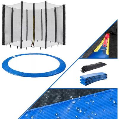 Trampolin Sicherheitsnetz Randabdeckung Randschutz 366 cm 8 Stangen - Arebos Image