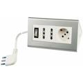 Poly Pool - Presa multipla 250V - 2 prese bivalenti 10/16A - 1 presa standard - 2 metri