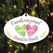 The Holiday Aisle® Two Friends Personalized Holiday Shaped Ornament Ceramic/Porcelain in White | 3.75 H x 2.625 W x 0.25 D in | Wayfair