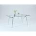 Orren Ellis Colleen Dining Table Glass/Metal in Gray | 29.72 H x 60 W x 36 D in | Wayfair F4B33D9F39094B44A2116F5CECC2958E