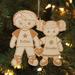 The Holiday Aisle® Big Brother & Little Sister Personalized Holiday Shaped Ornament Wood in Brown | 5.25 H x 4.75 W x 0.25 D in | Wayfair