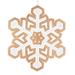 Vickerman 541340 - 25" Rose Gold / White 3D Glitter Snowflake Christmas Tree Ornament (M187958)