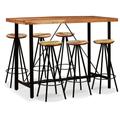 vidaXL Ensemble de bar 7 pcs Bois d'acacia massif et de récupération