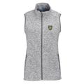 Women's Heather Gray Army Black Knights Summit Fleece Full Zip Sweater Vest