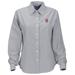 Women's Gray Indiana Hoosiers Velocity Oxford Plus Size Button-Up Long Sleeve Shirt