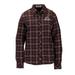 Women's Maroon New Mexico State Aggies Brewer Flannel Button-Down Long Sleeve Shirt