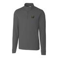 Men's Cutter & Buck Gray FIU Panthers Vault Advantage Quarter-Zip Mock Neck Sweater