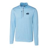 Men's Cutter & Buck Light Blue Old Dominion Monarchs Stealth Vault Logo 1/2-Zip Jacket