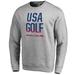 Men's Fanatics Branded Heathered Gray USA Golf Team Base Sweatshirt