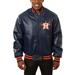 Men's JH Design Navy Houston Astros Classic Leather Team Jacket