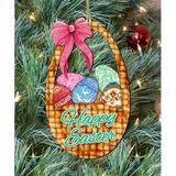 The Holiday Aisle® Easter Basket Hanging Shaped Wood Ornament Wood in Brown | 5 H x 5 W x 1 D in | Wayfair 0CA7E2EFC75A4A519A0356EE5179191F