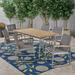 Ivy Bronx Scates 7 Piece Outdoor Dining Set Wood/Metal in Brown/Gray | 63 W x 35.5 D in | Wayfair 17BF0166A10848BFA8C3D78824F9C437