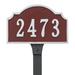 Montague Metal Products Inc. Vanderbilt Petite Address Sign Plaque w/ Lawn Stake Metal | 4.5 H x 7.15 W x 0.25 D in | Wayfair PCS-0060P1-L-ACC