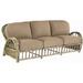 Woodard River Run 88" Wide Outdoor Wicker Patio Sofa w/ Cushions Sunbrella® Fabric Included in Brown | 35 H x 88 W x 38 D in | Wayfair S545031-27Y