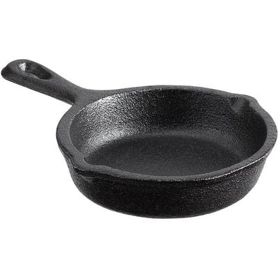 Valor 3 1/2" Pre-Seasoned Mini Cast Iron Skillet - 12/Case