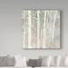 Millwood Pines 'A Woodland Walk II' Acrylic Painting Print on Wrapped Canvas in Gray/Green | 14 H x 14 W x 2 D in | Wayfair