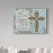 Winston Porter 'Faith Hope Love' Acrylic Painting Print on Wrapped Canvas Metal in Blue/Gray | 24 H x 32 W x 2 D in | Wayfair