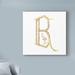 East Urban Home 'French Sewing Letter B' Graphic Art Print on Wrapped Canvas in White | 14 H x 14 W x 2 D in | Wayfair