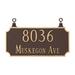 Montague Metal Products Inc. Princeton 2-Line Hanging Address Plaque | 9 H x 15.5 W x 0.25 D in | Wayfair TSH-0005S2-W-SIB