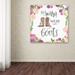 August Grove® 'Beautiful Country VII' Textual Art on Wrapped Canvas in Green/Indigo/Pink | 14 H x 14 W x 2 D in | Wayfair