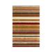 Brown/Green 69 x 0.38 in Area Rug - Ebern Designs Brigg Striped Handmade Tufted Wool/Silk Brown/Red/Green Area Rug Silk/Wool | Wayfair
