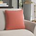 Ebern Designs Isavella Water Resistant Square Outdoor Throw Pillow Polyester/Polyfill blend in Pink | 18 H x 18 W x 6 D in | Wayfair