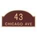 Montague Metal Products Inc. Dover 2-Line Wall Address Plaque | 8 H x 15.75 W x 0.25 D in | Wayfair PCS-0140S2-W-BRG