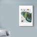 August Grove® Butterfly in Turquoise & Yellow A' Graphic Art Print on Wrapped Canvas Metal | 32 H x 22 W x 2 D in | Wayfair