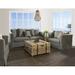 Canora Grey Colburn 85" Wide Patio Sofa w/ Sunbrella Cushions Wood/Natural Hardwoods/Sunbrella® Fabric Included in Gray | Wayfair