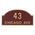 Montague Metal Products Inc. Dover 2-Line Wall Address Plaque | 8 H x 15.75 W x 0.25 D in | Wayfair PCS-0140S2-W-ACC