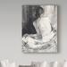 House of Hampton® 'Evening I' Acrylic Painting Print on Wrapped Canvas Metal in Black/White | 32 H x 24 W x 2 D in | Wayfair