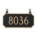 Montague Metal Products Inc. Princeton 1-Line Hanging Address Plaque | 7.25 H x 15.75 W x 0.25 D in | Wayfair TSH-0005S1-H-SBG