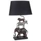 Lampe animaux sauvages et abat-jour noir