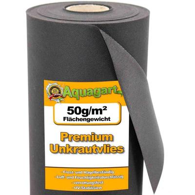 Aquagart - 104m² Gartenvlies Unkrautvlies Mulchvlies Vlies 50g 1,6m breit Image