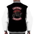 Cloud City 7 Walking Dead Daryl Dixon Fight The Dead Fear The Living Men's Varsity Jacket Black/White