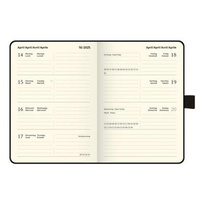 Brunnen Taschenkalender »Kompagnon« 2026 pink, 11.2x15.8x1.7 cm