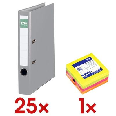 OTTO Office 25x Ordner »Exclusive I« inkl. 1x Haftnotizwürfel grau, 5x32x28.5 cm Image