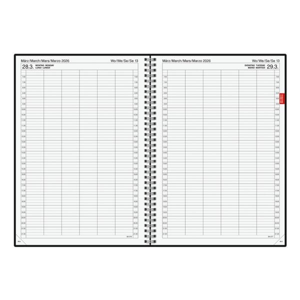 Brunnen Buchkalender A4 »2026« schwarz, 21x29.7x2.8 cm Image