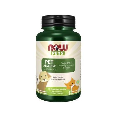 NOW Pets Pet Allergy Dog & Cat Supplement, 75 count