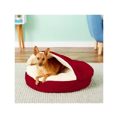 Snoozer Pet Products Cozy Cave Covered Cat & Dog Bed w/Removable Cover, Red, Small
