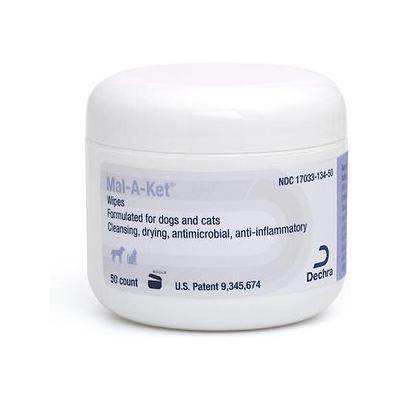 Mal-A-Ket Wipes for Dogs & Cats, 50 count jar
