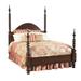 MacKenzie-Dow English Pub Barley Four Poster Bed Wood in Brown | 84 H x 77.5 W x 92 D in | Wayfair 1-3152_Porter