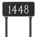 Montague Metal Products Inc. Madison 1-Line Lawn Address Sign | 9.25 H x 17 W x 0.25 D in | Wayfair PCS-0026S1-L-BRS