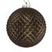 Vickerman 573273 - 6" Gunmetal Durian Glitter Ball Christmas Tree Ornament (4 pack) (N188784D)