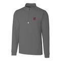 Men's Cutter & Buck Gray Louisville Cardinals Traverse Vault Logo 1/2-Zip Pullover Jacket