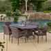 Bayou Breeze Holbrook 7 Piece Outdoor Dining Set Plastic/Metal/Wicker/Rattan | 28.5 H x 69 W x 38.25 D in | Wayfair